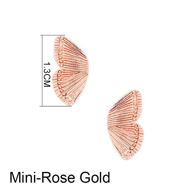 Stunning Butterfly Stud Earrings  Sunset and Swim Rose Gold  