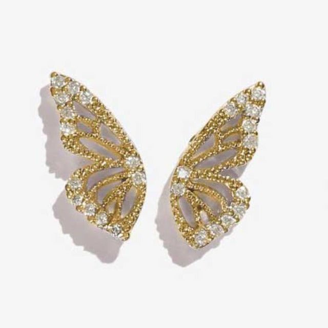 Stunning Butterfly Stud Earrings  Sunset and Swim Bling Gold  