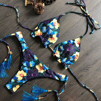 Pink Glitter Brazilian Thong Bikini – Sunset and Swim
