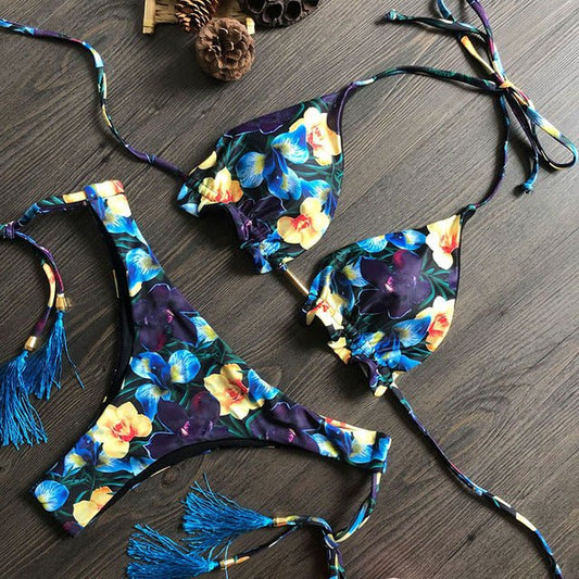 Sunset and Swim Luxury Side Tie Brazilian Bikini  Sunset and Swim   