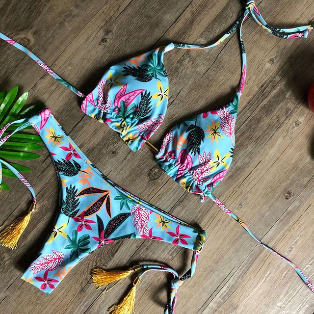 Sunset and Swim Luxury Side Tie Brazilian Bikini  Sunset and Swim Color 11 S 