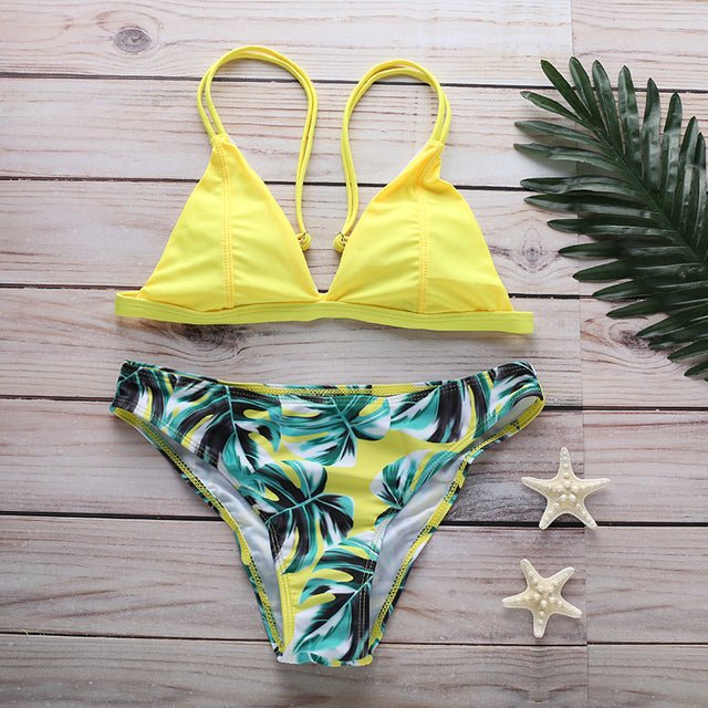 Trending! Tropical Brazilian Bikini Set  Sunset and Swim B-2 S 