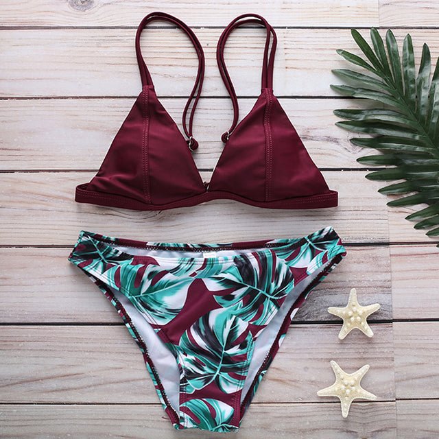 Trending! Tropical Brazilian Bikini Set  Sunset and Swim B-1 S 
