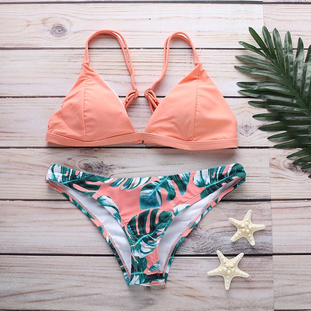 Trending! Tropical Brazilian Bikini Set  Sunset and Swim B-3 S 