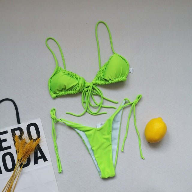 Trending! Tropical Brazilian Bikini Set  Sunset and Swim A-7 S 