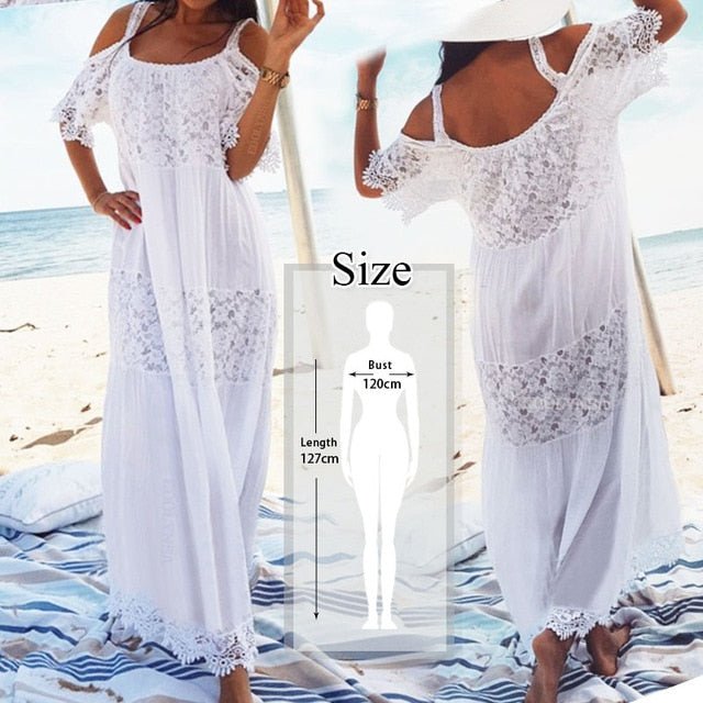 Tyra Lace Beach Dress Beach Cover up  Sunset and Swim Q689 One Size 