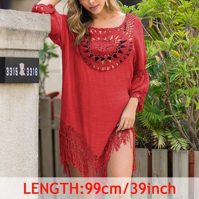 Valerie Beach Cover Up Tunic  Sunset and Swim RS0287 One Size 