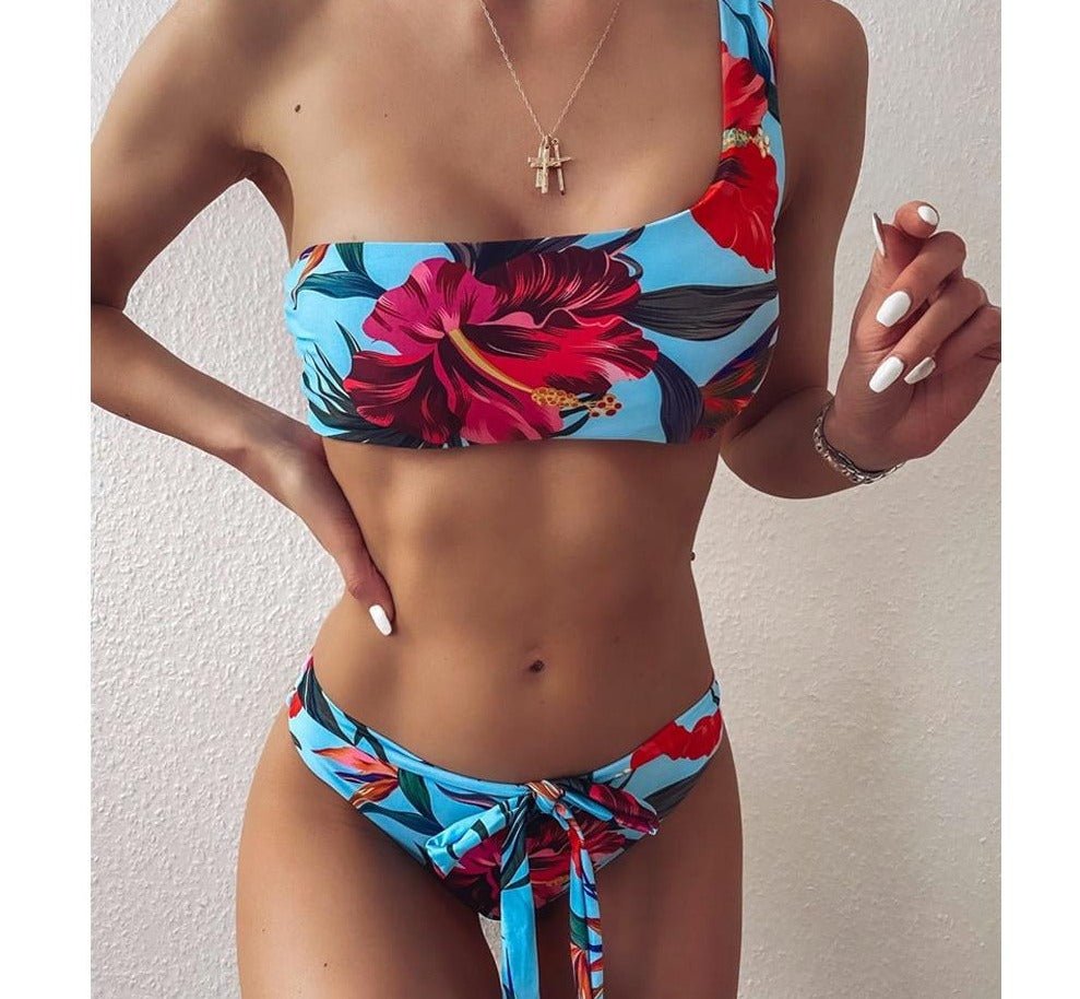 Zara Bandage Modest High Waist Bikini  Sunset and Swim   