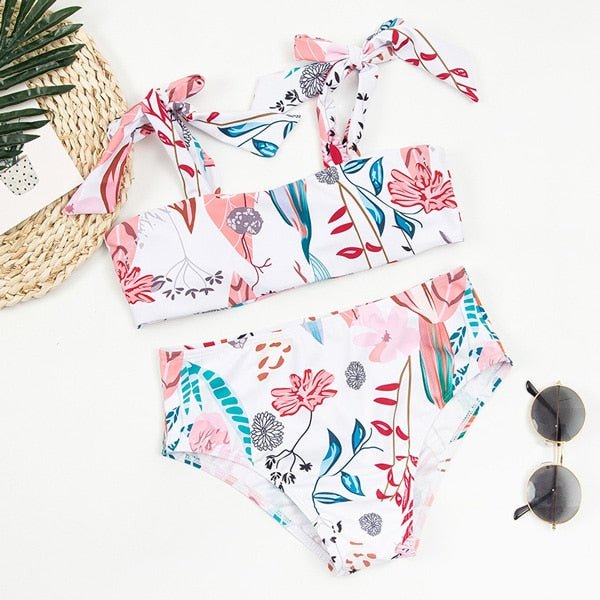 Zara Bandage Modest High Waist Bikini  Sunset and Swim S362 L 