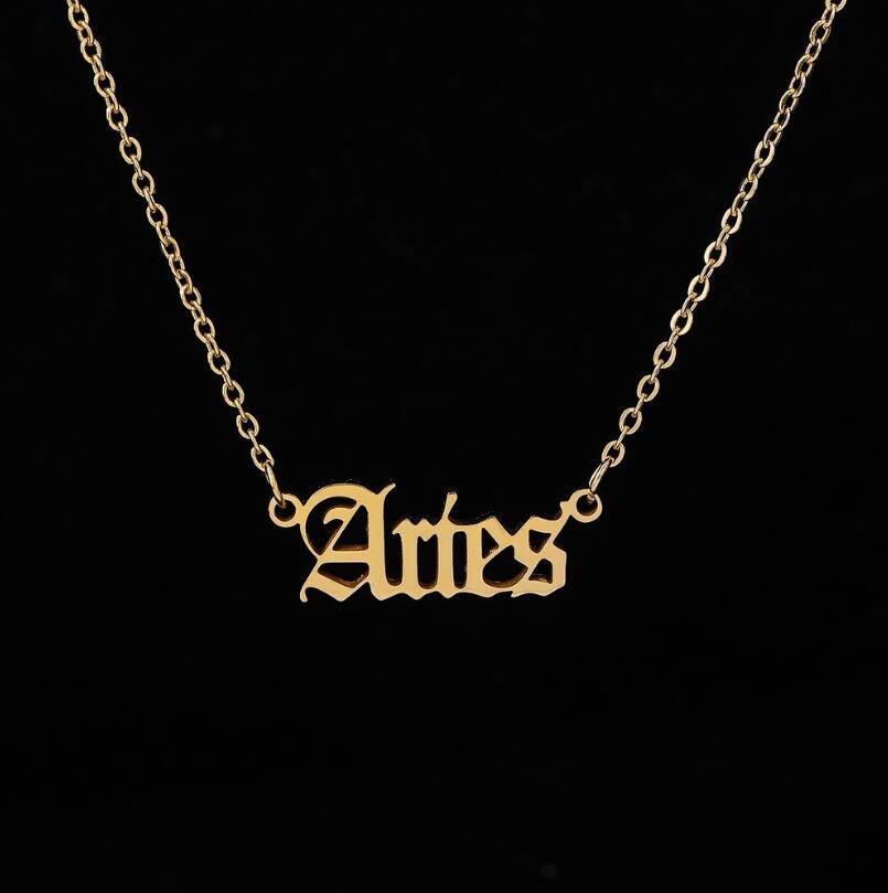 Zodiac Signs Necklaces  Sunset and Swim Aries Silver Color 