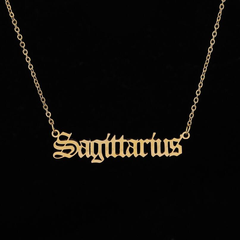 Zodiac Signs Necklaces  Sunset and Swim Sagittarius Gold Color 