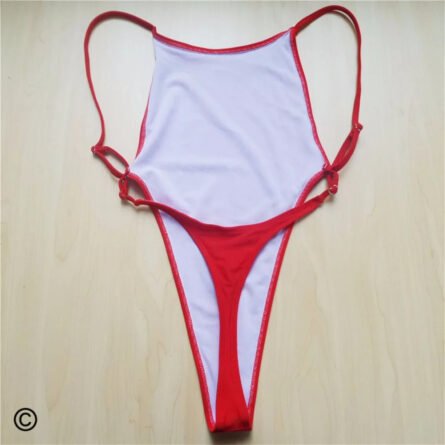 Alessa High Cut Thong Swimsuit One Piece G String Swimsuit - Image 34