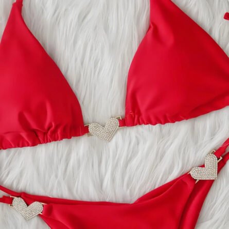 Diamond Hearts Rhinestone Bikini - Image 4
