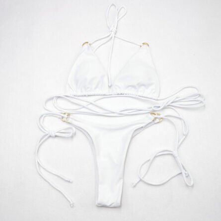 Sunset And Swim - Micro Extreme Mini Halter Bikini