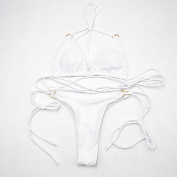 Sunset And Swim - Micro Extreme Mini Halter Bikini