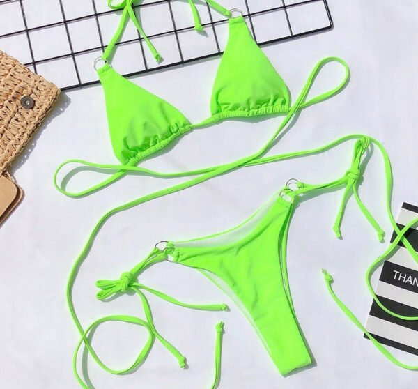 Sunset And Swim - Micro Extreme Mini Halter Bikini