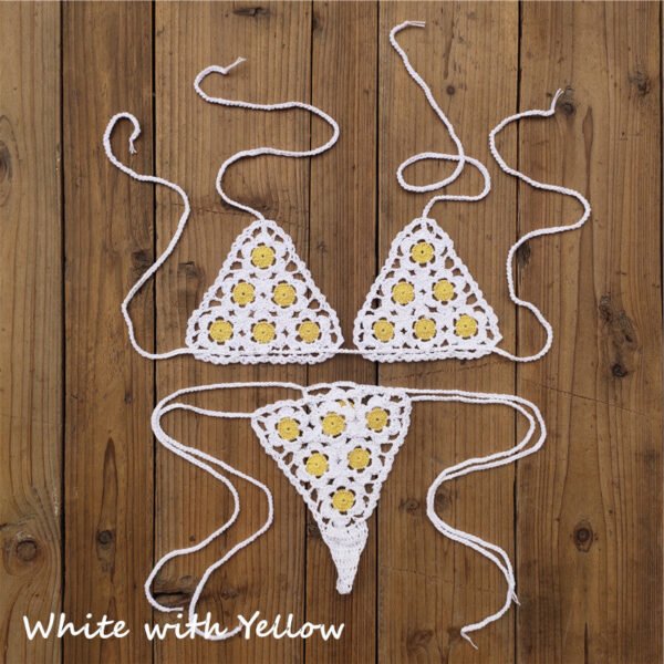 Sunset And Swim - Crochet See Through Micro Extreme Mini String Bikini