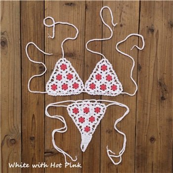 Sunset And Swim - Crochet See Through Micro Extreme Mini String Bikini