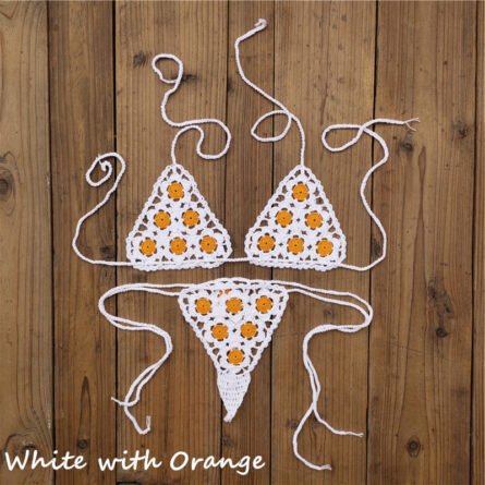 Sunset And Swim - Crochet See Through Micro Extreme Mini String Bikini