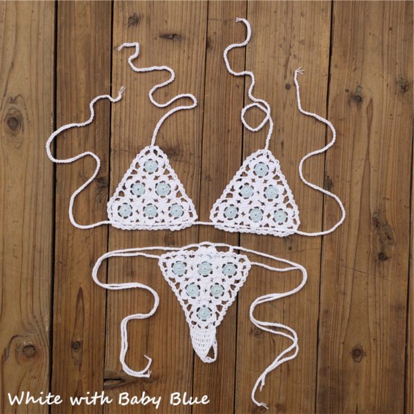 Sunset And Swim - Crochet See Through Micro Extreme Mini String Bikini