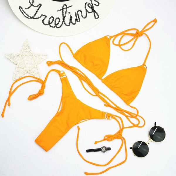 Sunset And Swim - Micro Extreme Mini Halter Bikini