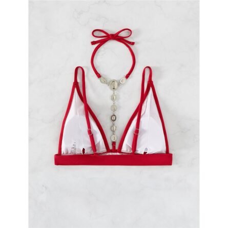 Sunset And Swim - Red Diamond Deluxe Extreme Mini Micro Thong Bikini