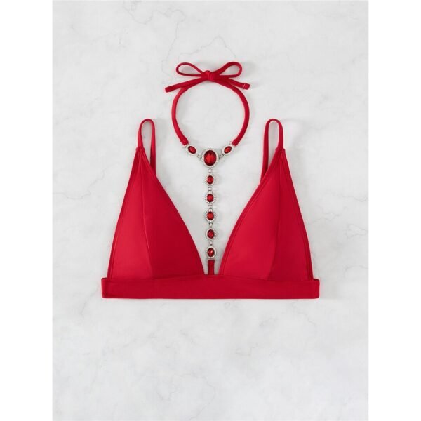 Sunset And Swim - Red Diamond Deluxe Extreme Mini Micro Thong Bikini
