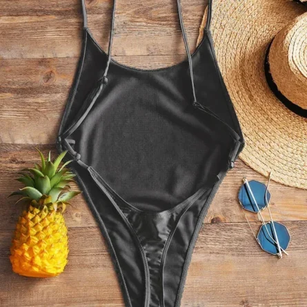 Alessa High Cut Thong Swimsuit One Piece G String Swimsuit - Image 3