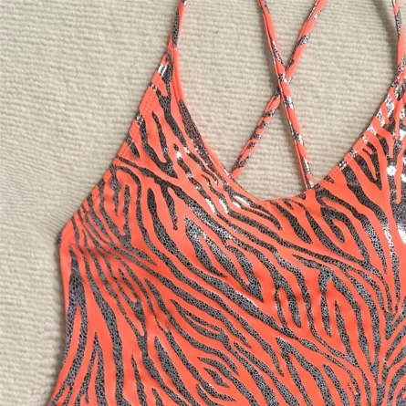 Zebra Strut High Cut Thong Swimsuit Monokini - Image 13