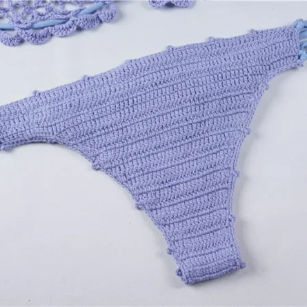 Sensual Waves Crochet Sexy Rhinestone See Through Bikini Sunset and Swim - Image 21