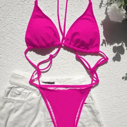 Sexy Halter Thong Extreme Micro Swimsuit Monokini - Image 10
