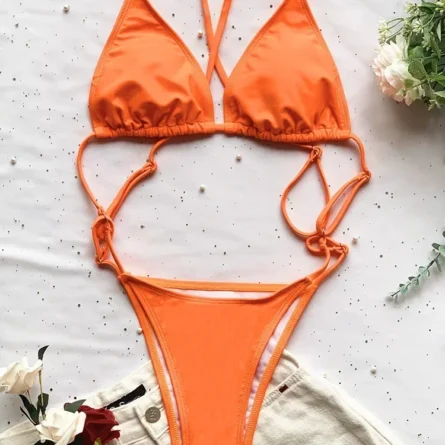 Sexy Halter Thong Extreme Micro Swimsuit Monokini
