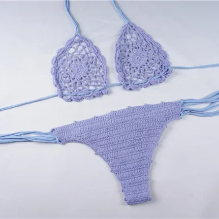 Sensual Waves Crochet Sexy Rhinestone See Through Bikini Sunset and Swim - Image 17