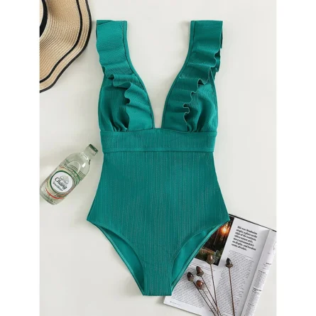 Classy Chic Ruffle One Piece Swimsuit - Image 10