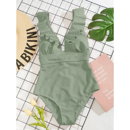 Classy Chic Ruffle One Piece Swimsuit - Image 28