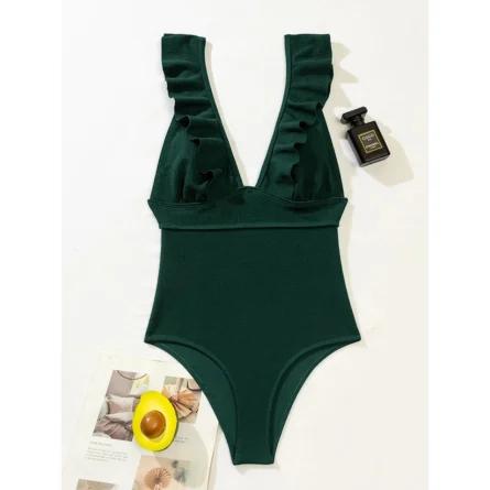 Classy Chic Ruffle One Piece Swimsuit - Image 3