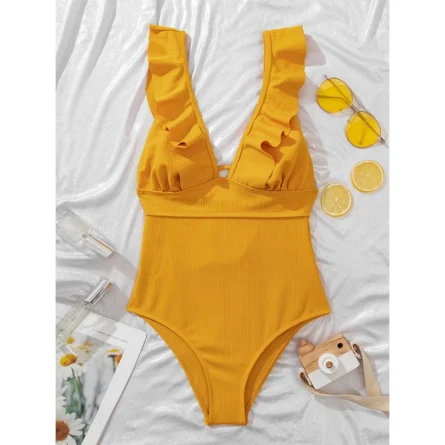 Classy Chic Ruffle One Piece Swimsuit - Image 9