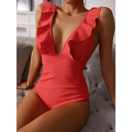 Classy Chic Ruffle One Piece Swimsuit - Image 20
