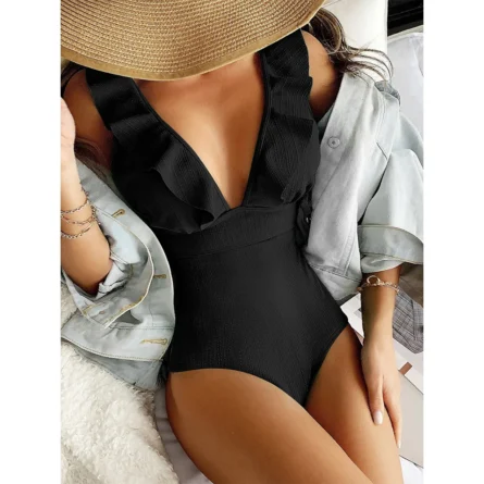 Classy Chic Ruffle One Piece Swimsuit - Image 33