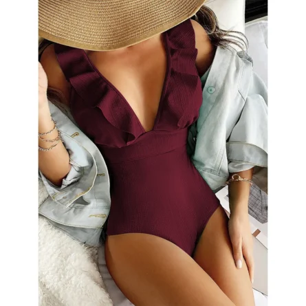 Classy Chic Ruffle One Piece Swimsuit - Image 32