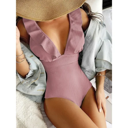 Classy Chic Ruffle One Piece Swimsuit - Image 37