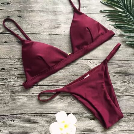 Lara Triangle Thong Bikini - Image 9