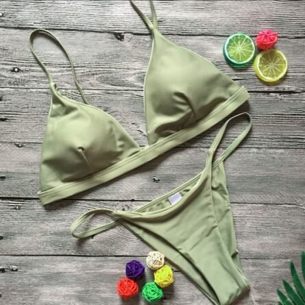 Lara Triangle Thong Bikini - Image 14
