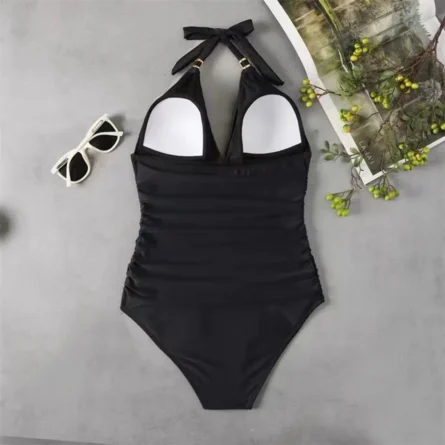 Sunset and Swim Tummy Waist Slimming Halter Swimsuit - Image 20