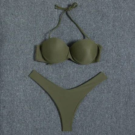 Ashley Sexy Brazilian Bandeau Push-up Bikini - Image 25
