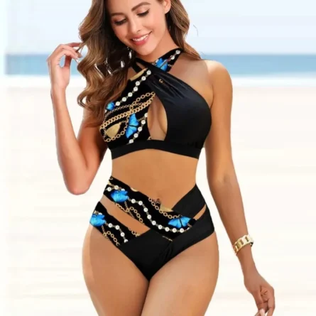 Sexy Leopard Print Bikini Plus Size Swimwear for Fuller Bust