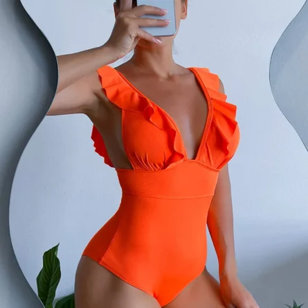 Classy Chic Ruffle One Piece Swimsuit - Image 42