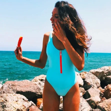 Sunset and Swim Zipper Zip Up Swimsuit - Image 56