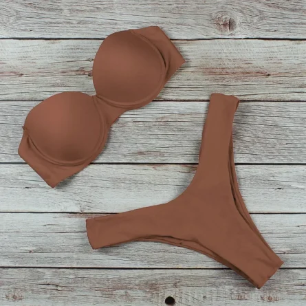 Ashley Sexy Brazilian Bandeau Push-up Bikini - Image 15