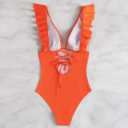 Classy Chic Ruffle One Piece Swimsuit - Image 44